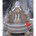 marble garden fountain with girl statue